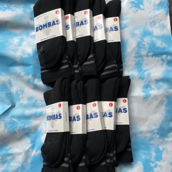 LAST CALL Large Bombas Socks Bundle x 10 pairs Half Calf Black MENS ATHLETIC - Picture 7 of 10